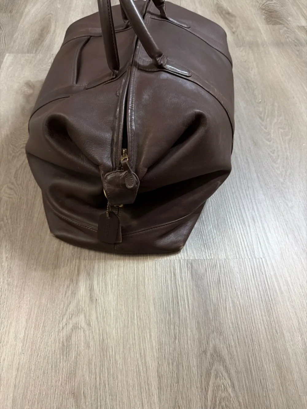 Coach Men's Brown Leather Duffel Bag